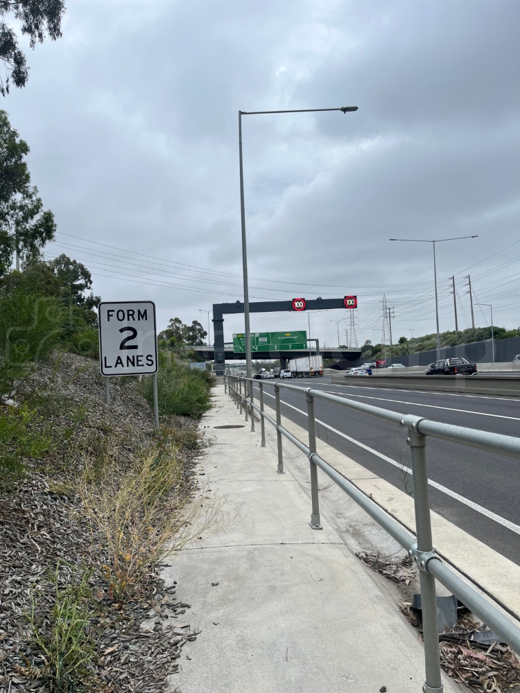 Key clamp galvanised two rail systems installed next to a highway to provide a safety barrier to highway staff